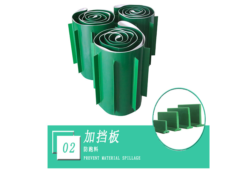 1.裙邊加擋板輸送帶